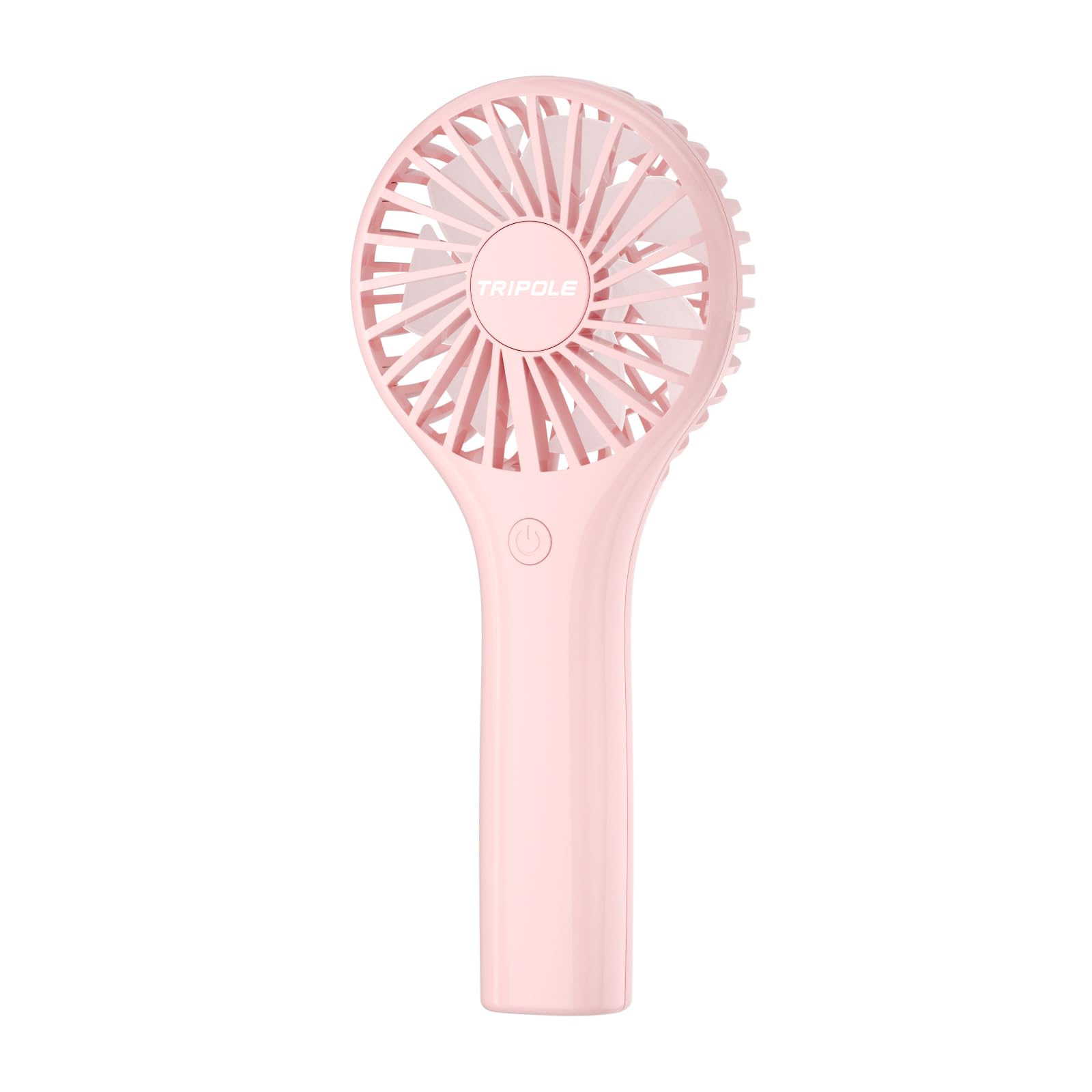 Portable Handheld Fan - 3 Speed Mini Personal Fan with Rechargeable Battery, Powerful & Cute Small Fan for Travel, Outdoor, Concerts, Makeup, Skincare & Quick Drying | Compact & Lightweight for On-the-Go Use (Pink)