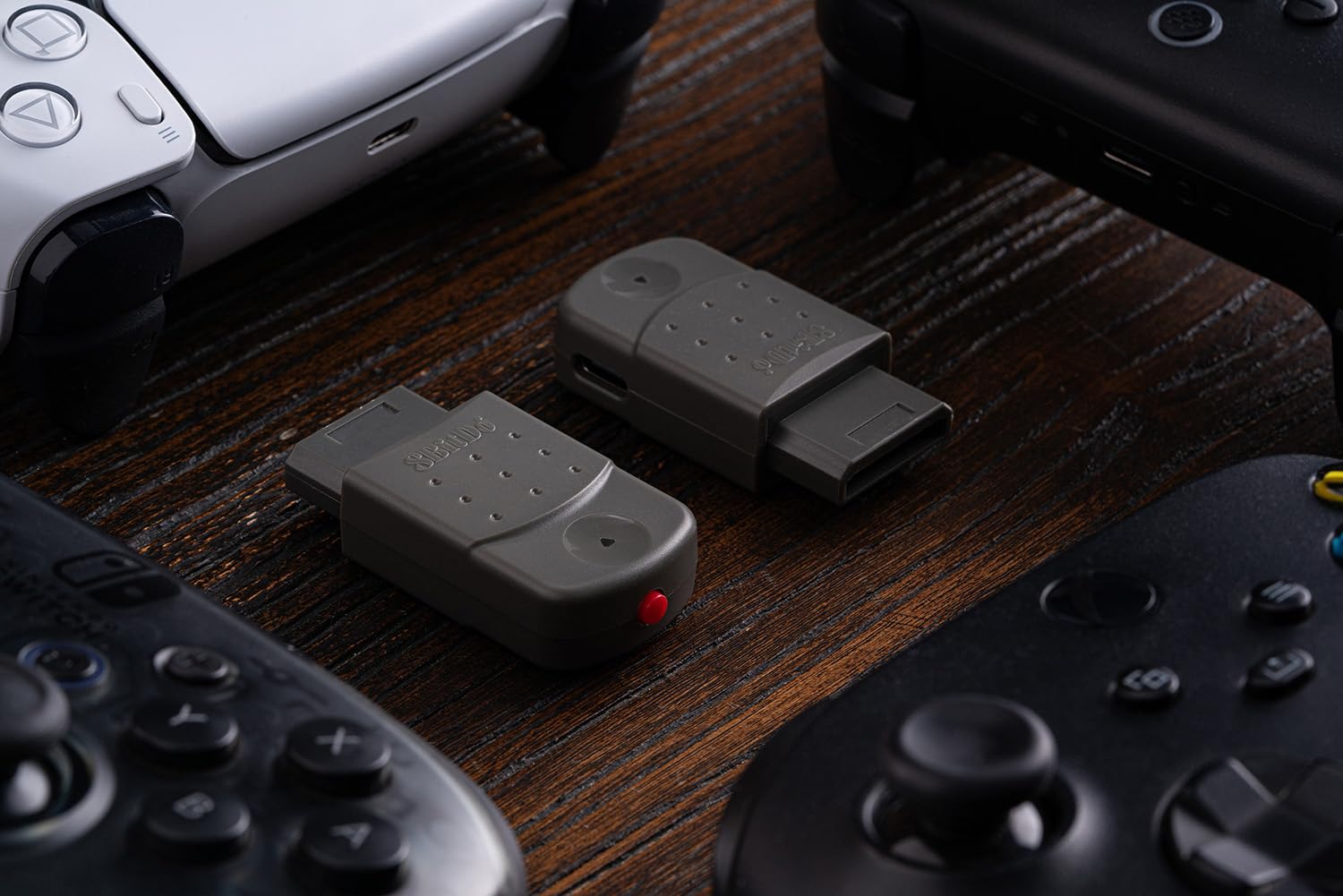 8BitDo Bluetooth Retro Receiver for Sega Saturn & Windows - Compatible with Xbox Series/Xbox One/Switch Pro/PS5/PS4 Controllers - Wireless Gaming Adapter for Classic & Modern Consoles - Perfect for Retro Gaming & Multi-Platform Setup
