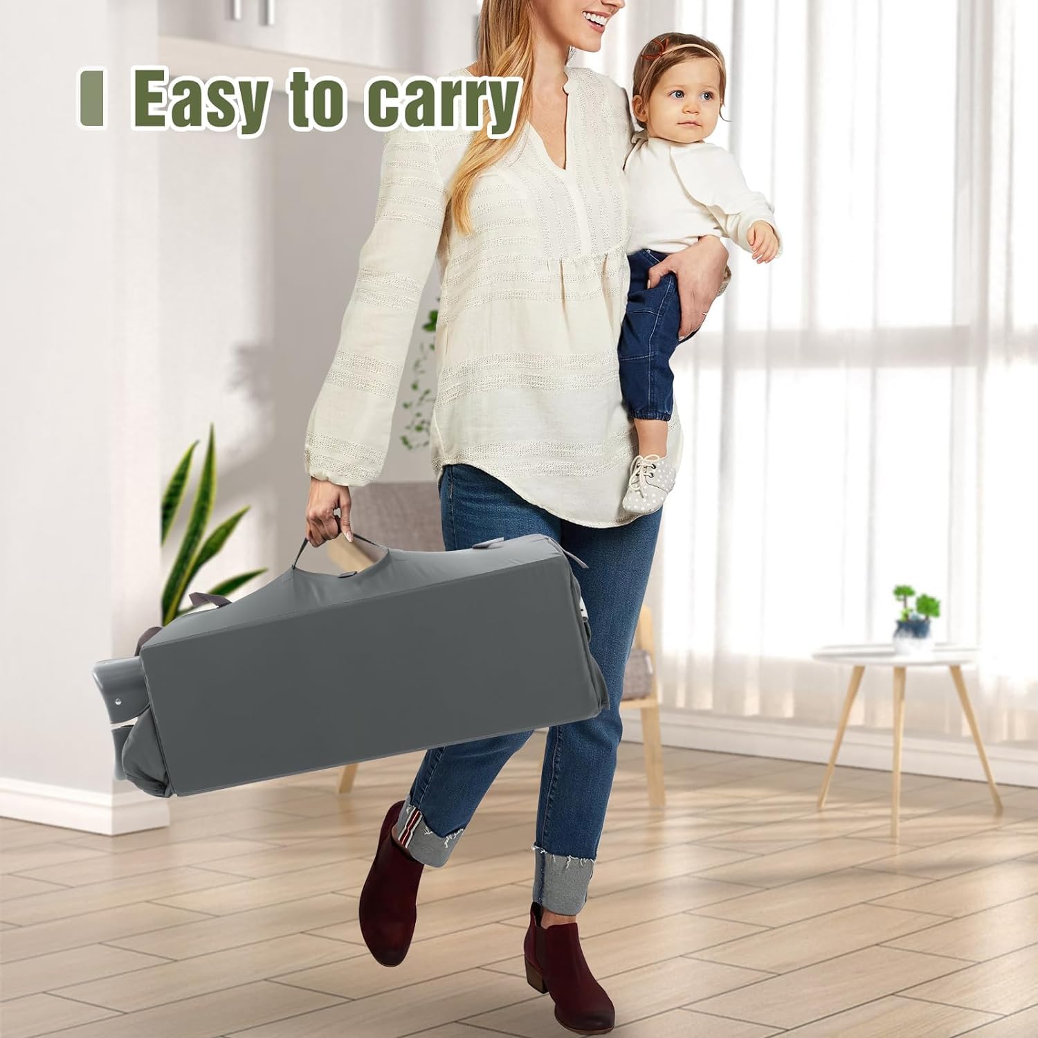 5-in-1 Convertible Baby Crib & Bassinet - Portable Bedside Sleeper with Mattress for Newborns & Infants | Nursery, Travel & Co-Sleeping Solution