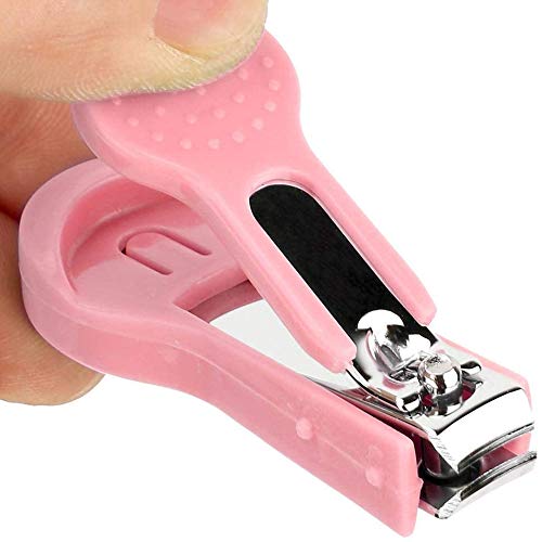 Baby Nail Care Kit 4-in-1 - Safe Nail Clippers, Scissors, File & Tweezers for Newborns, Infants & Toddlers | Gentle Manicure & Pedicure Set (Pink) | Perfect for Home Baby Care & Travel Essentials