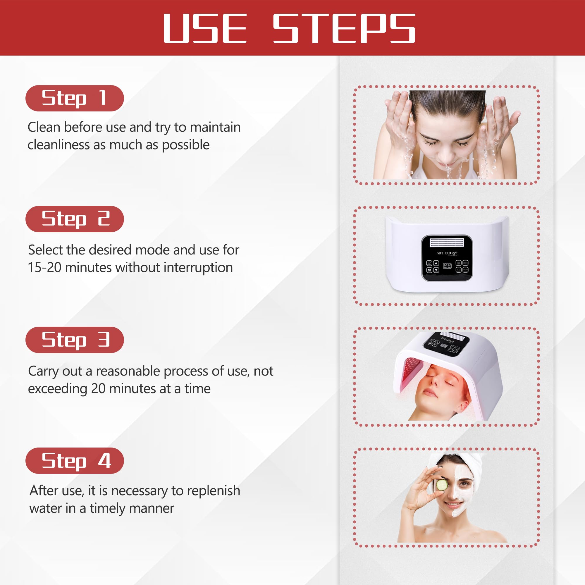 Red Light Therapy Mask for Face - 7 Color LED Light Therapy Facial Skin Care Device | Anti-Aging & Acne Treatment | Perfect for Home Spa & Skincare Routine