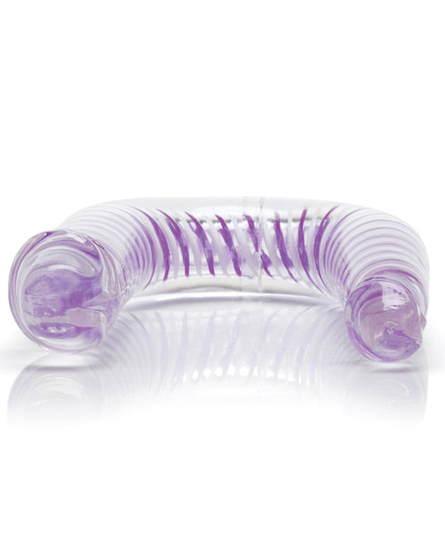 Art Deco AC/DC Double-Ended Dildo 12.25 Inch Purple - Perfect for Couples Play & Solo Use