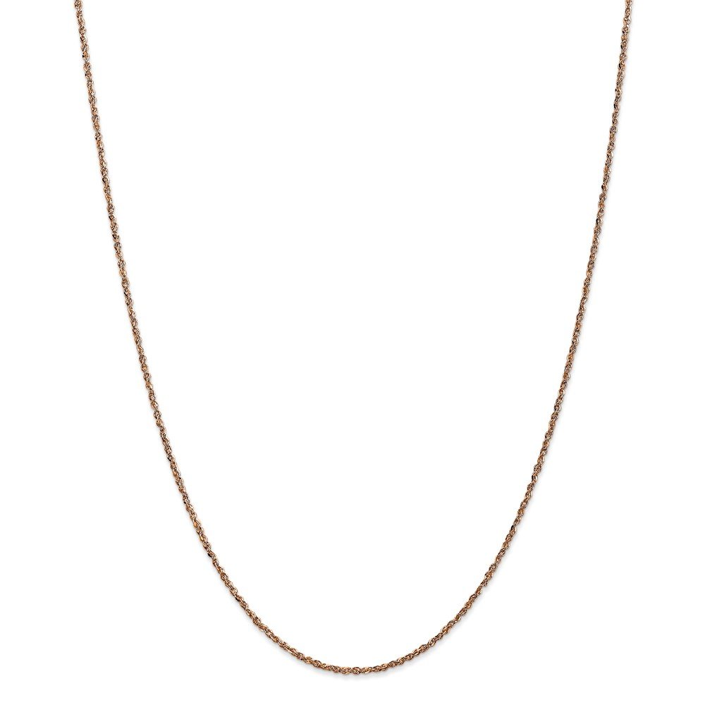 14K Rose Gold 1.7mm Rope Chain Necklace for Men & Women - Dainty Layering Jewelry for Everyday Wear, Gifts & Special Occasions