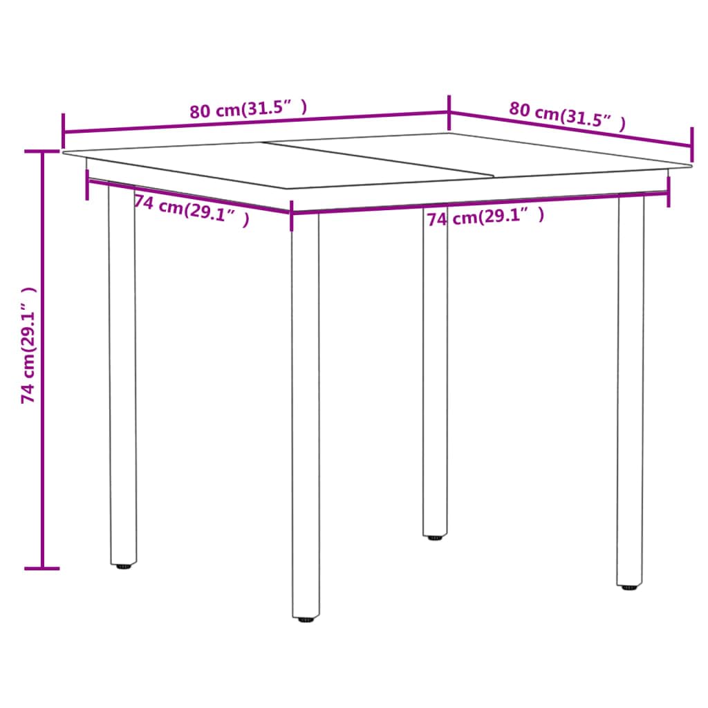 vidaXL 3-Piece Patio Dining Set - Outdoor Garden Table and Chairs for Lawn, Yard, Terrace & Balcony - Black Seating Furniture | Perfect for Backyard BBQs, Poolside Dining & Outdoor Entertaining