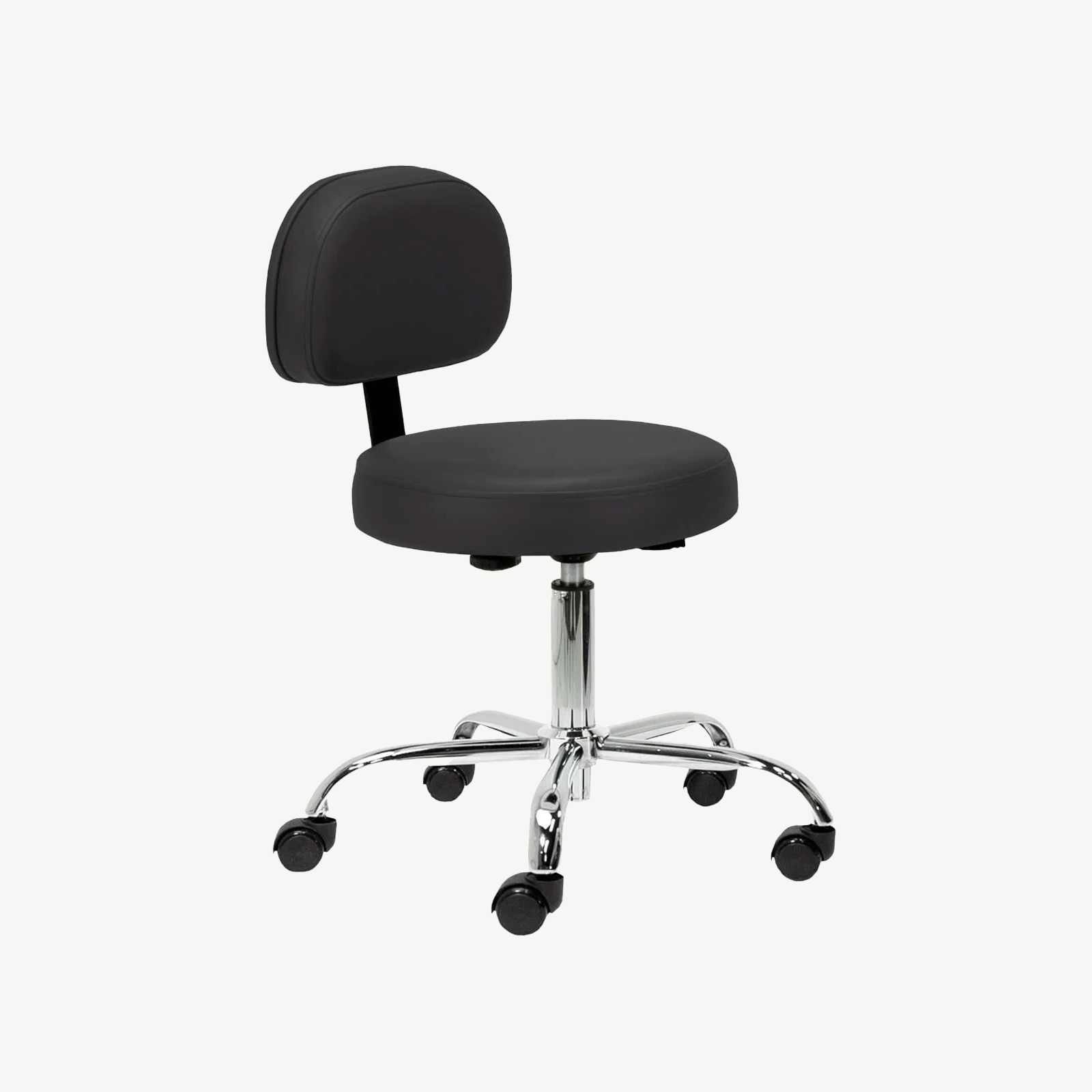 Pneumatic Rolling Massage Tattoo Stool with Adjustable Backrest - Ergonomic Rolling Stool for Tattoo Artists, Massage Therapists & Salon Professionals - Perfect for Tattoo Parlors, Spa & Beauty Salons