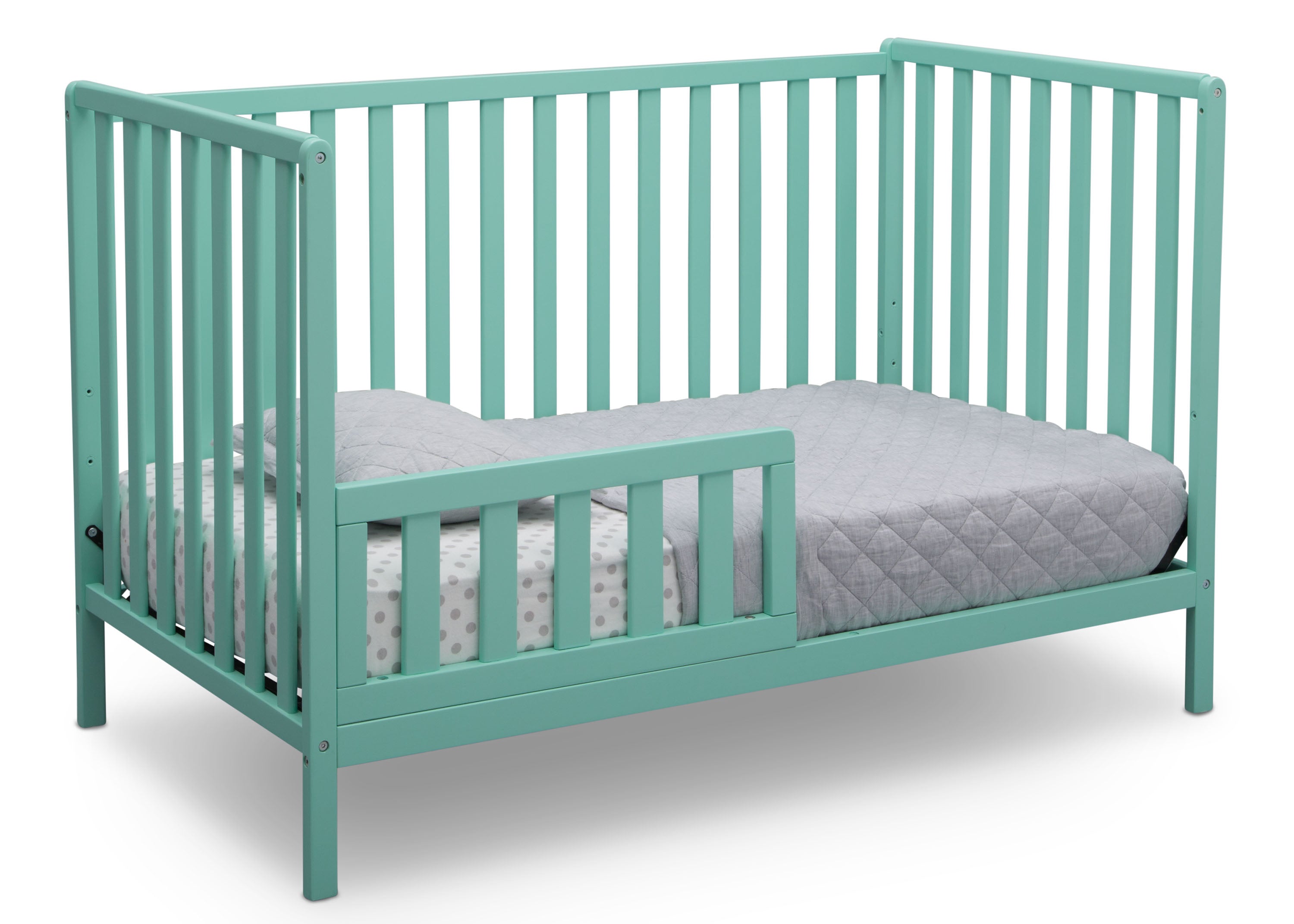 Heartland 4-in-1 Convertible Baby Crib - White Wooden Nursery Bed with Toddler Rail, Daybed & Full Size Conversion - Perfect for Newborn to Teen Bedroom