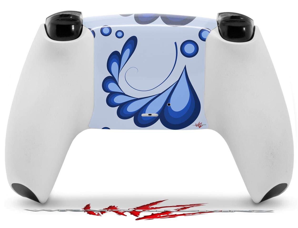 Sony PS5 DualSense Skin Wrap - Petals Blue for Gaming & Protection