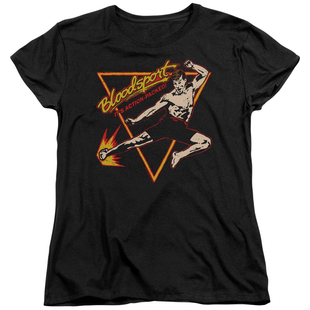 Trevco Bloodsport Action-Packed Women's T-Shirt | Graphic Tee for Fitness & Casual Wear | Perfect for Workouts, Gym & Everyday Style