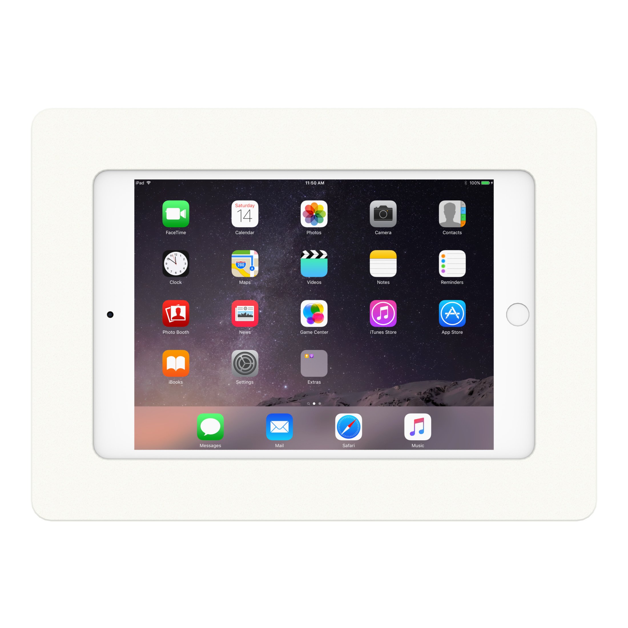 VidaMount White VESA Mount Enclosure for iPad Mini 4 & 5 - Wall Mount Bracket for Home, Office & Kitchen iPad Mini Stand (Compatible with iPad Mini 4th & 5th Generation)
