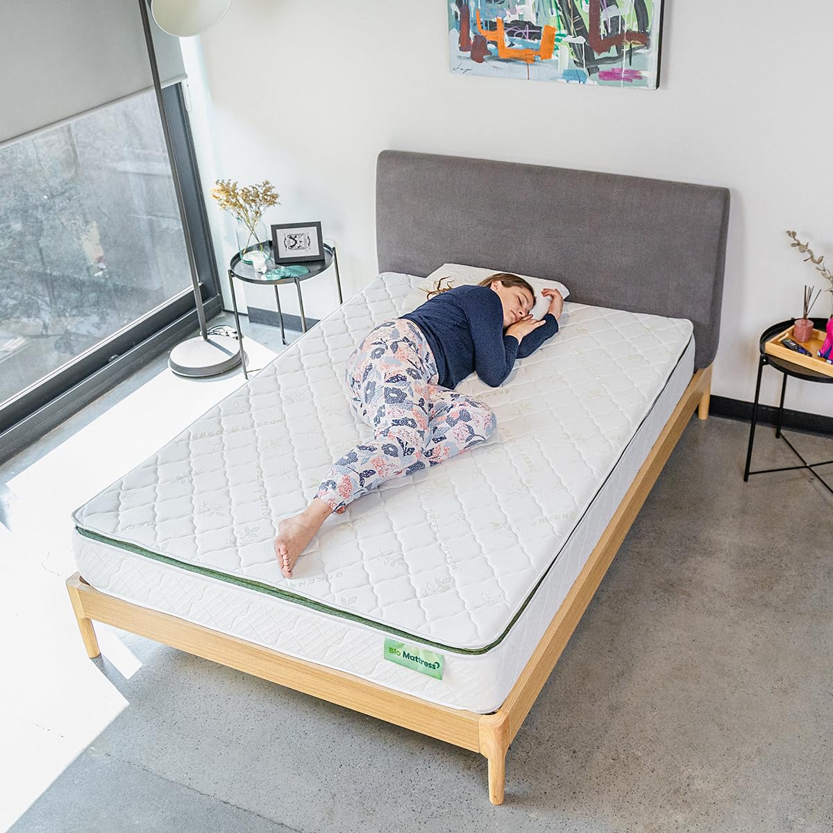Premium Green Tea Infused Full-Size Mattress with Cooling Foam Plus & High-Density Rubber Foam Core - Perfect for Hot Sleepers & Eco-Friendly Bedrooms