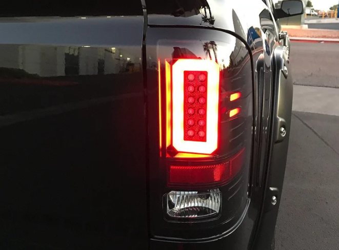GMC Sierra 1500 2014-2018 OLED Tail Lights - Dark Red Smoked (Fits 3rd Gen Single Wheel Models with OEM Halogen Lights) | Upgrade for Night Driving & Enhanced Style