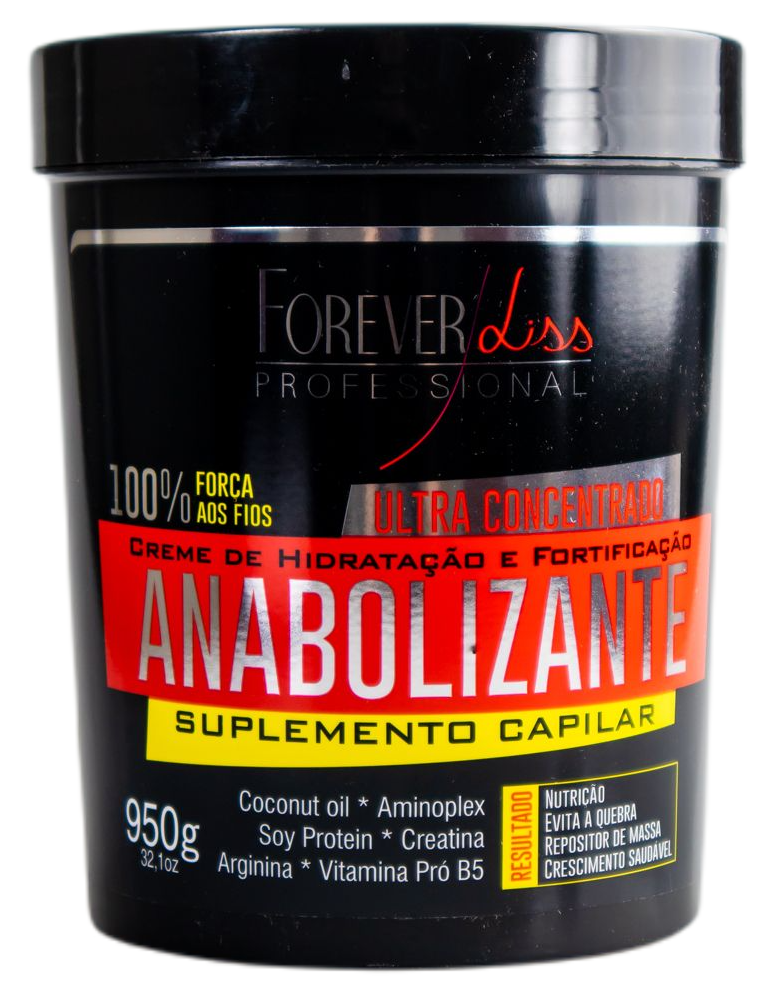 Forever Liss Anabolic Capillary Mask - Strength & Nutrition Hair Treatment (950g) for Damaged, Dry & Frizzy Hair - Deep Conditioning & Repair at Home