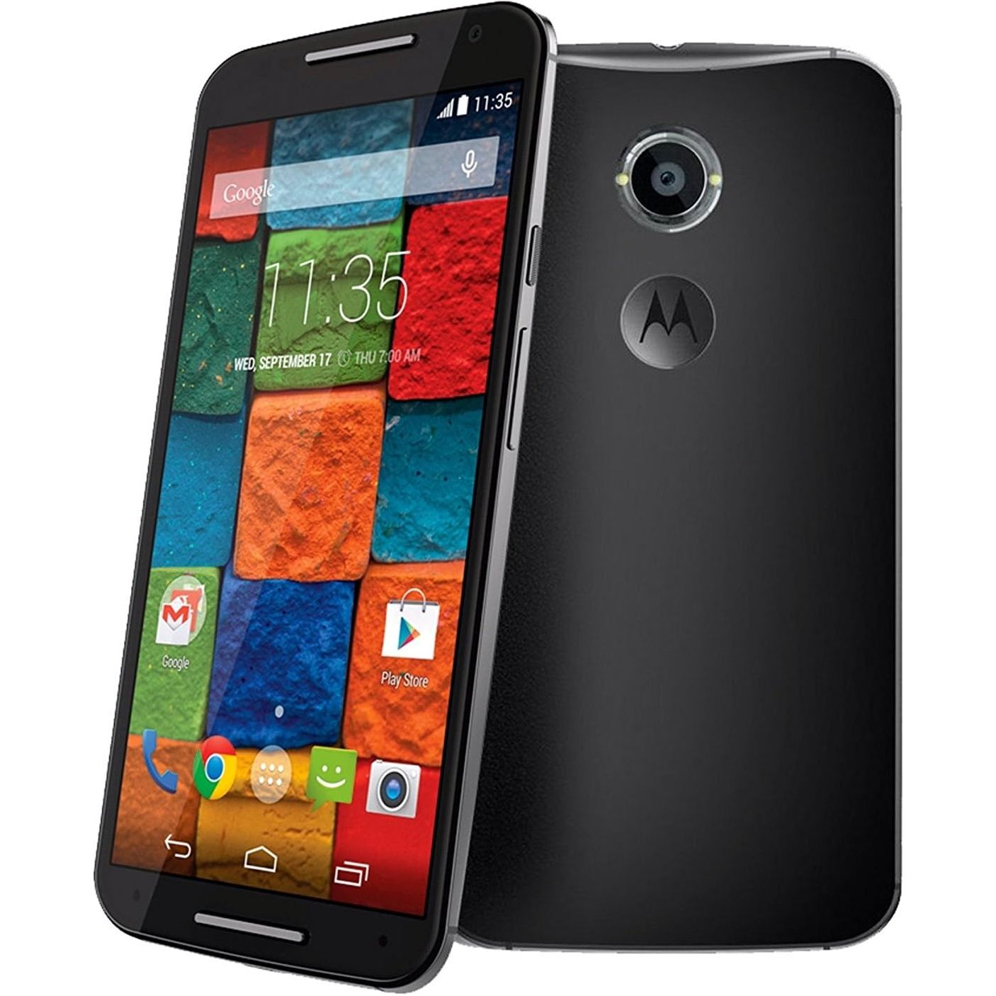 Motorola Moto X Pure 16GB Unlocked Smartphone - Black Soft Grip Case - Perfect for Business, Travel & Everyday Use