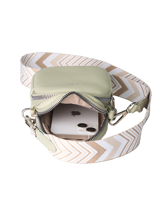 Tosca TH054 Mini Utility Phone Bag Light Green - Compact Crossbody Pouch for Everyday Essentials, Travel & Outdoor Activities