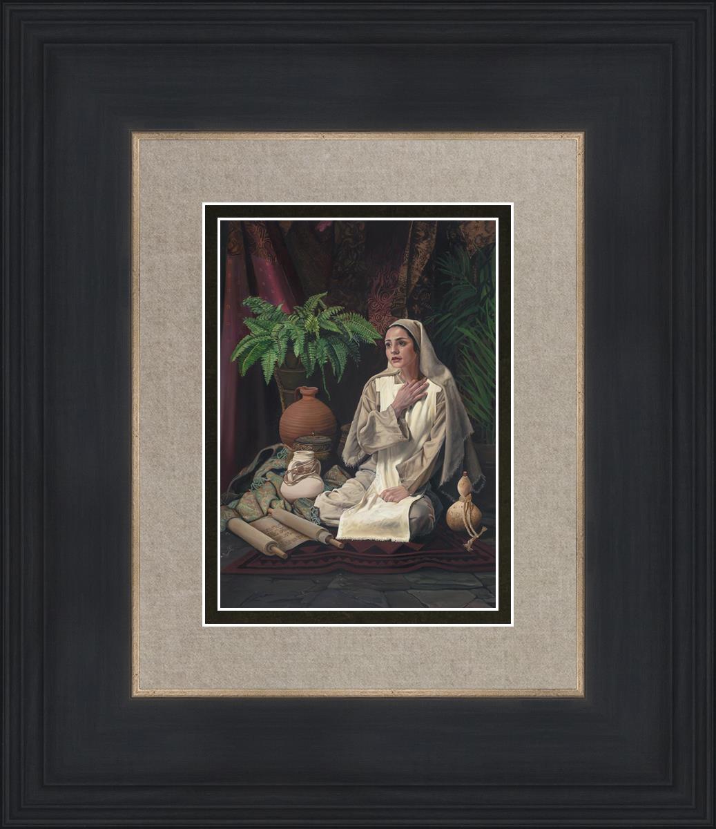 Behold Thy Handmaiden - Elegant Christian Home Decor for Prayer & Meditation | Perfect for Church Altars, Home Worship Spaces & Gift Giving