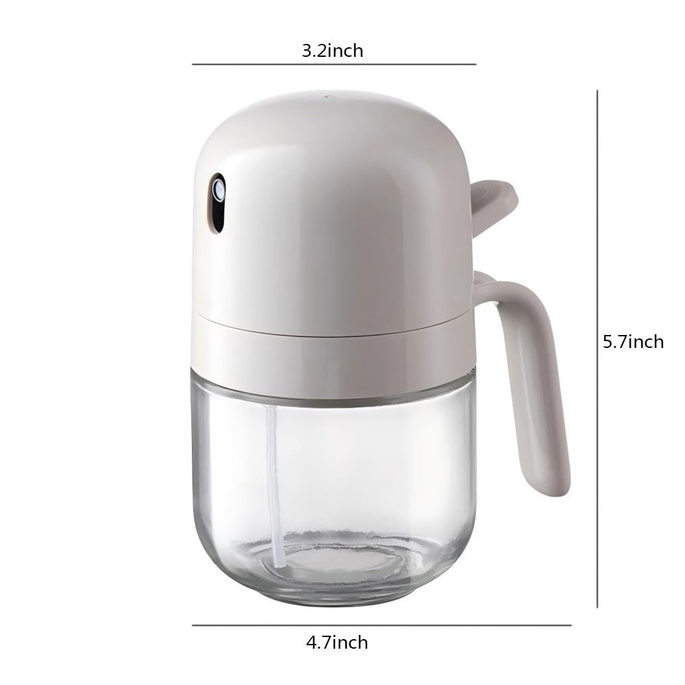 Premium 10 oz Glass Oil Sprayer Bottle for Cooking - Olive Oil Dispenser for Air Fryer, Salad, BBQ & Kitchen Use | Durable Off-White Kitchen Essential for Healthy Cooking & Meal Prep