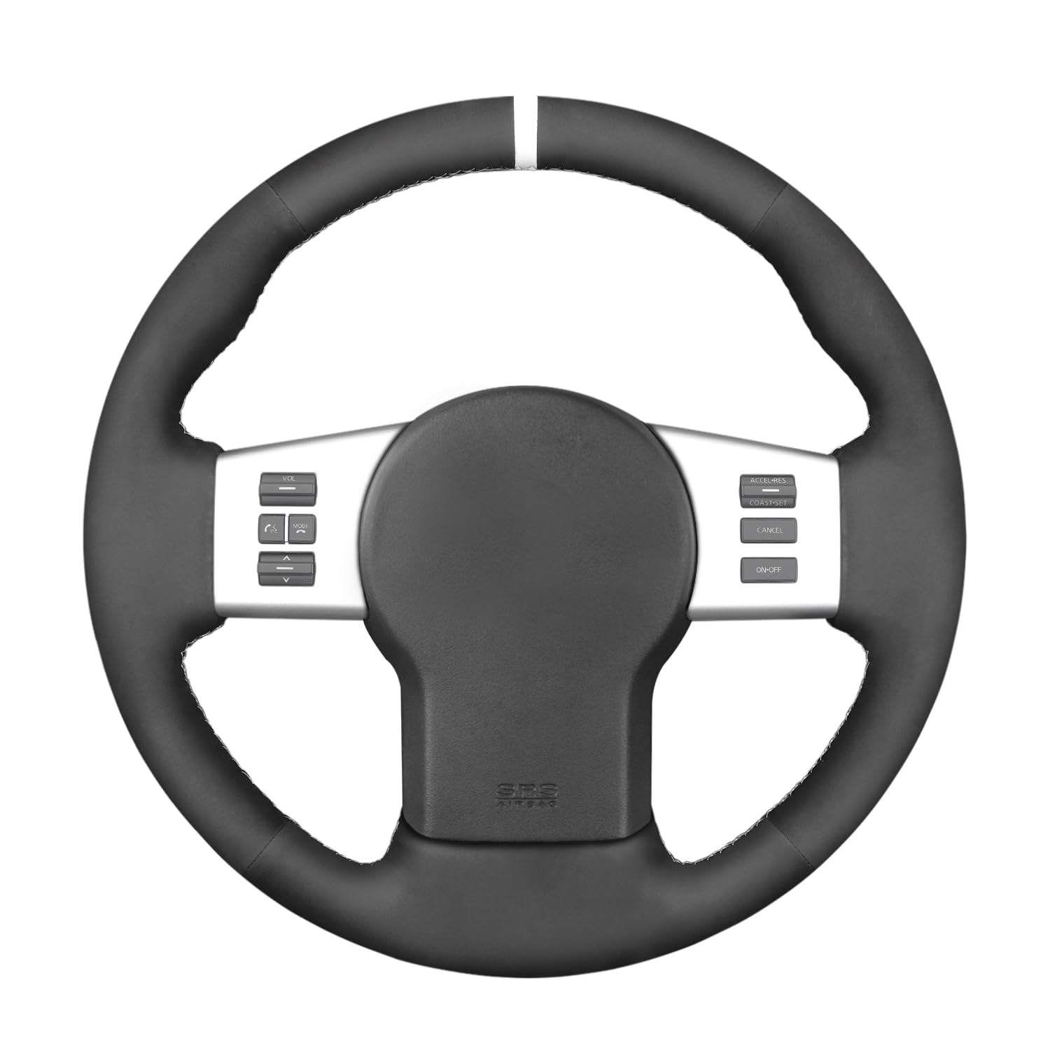 Premium Suede Steering Wheel Cover for Nissan Frontier, Pathfinder, Xterra - Hand-Stitched, Non-Slip Grip - Perfect for Driving Comfort & Vehicle Protection