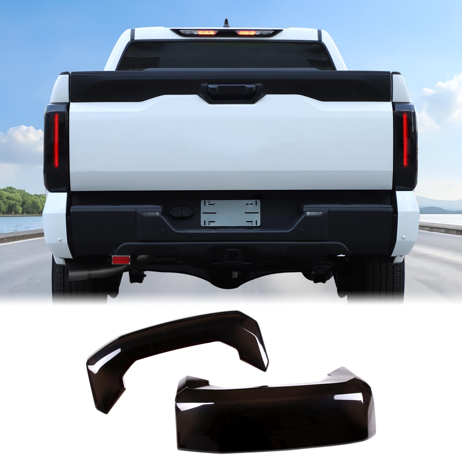 Smoked Tail Light Cover for Toyota Tundra 2022-2025 - Rear Lamp Shell Protector & Decorative Trim | Durable Taillight Guard for Off-Roading, Night Driving & Vehicle Customization