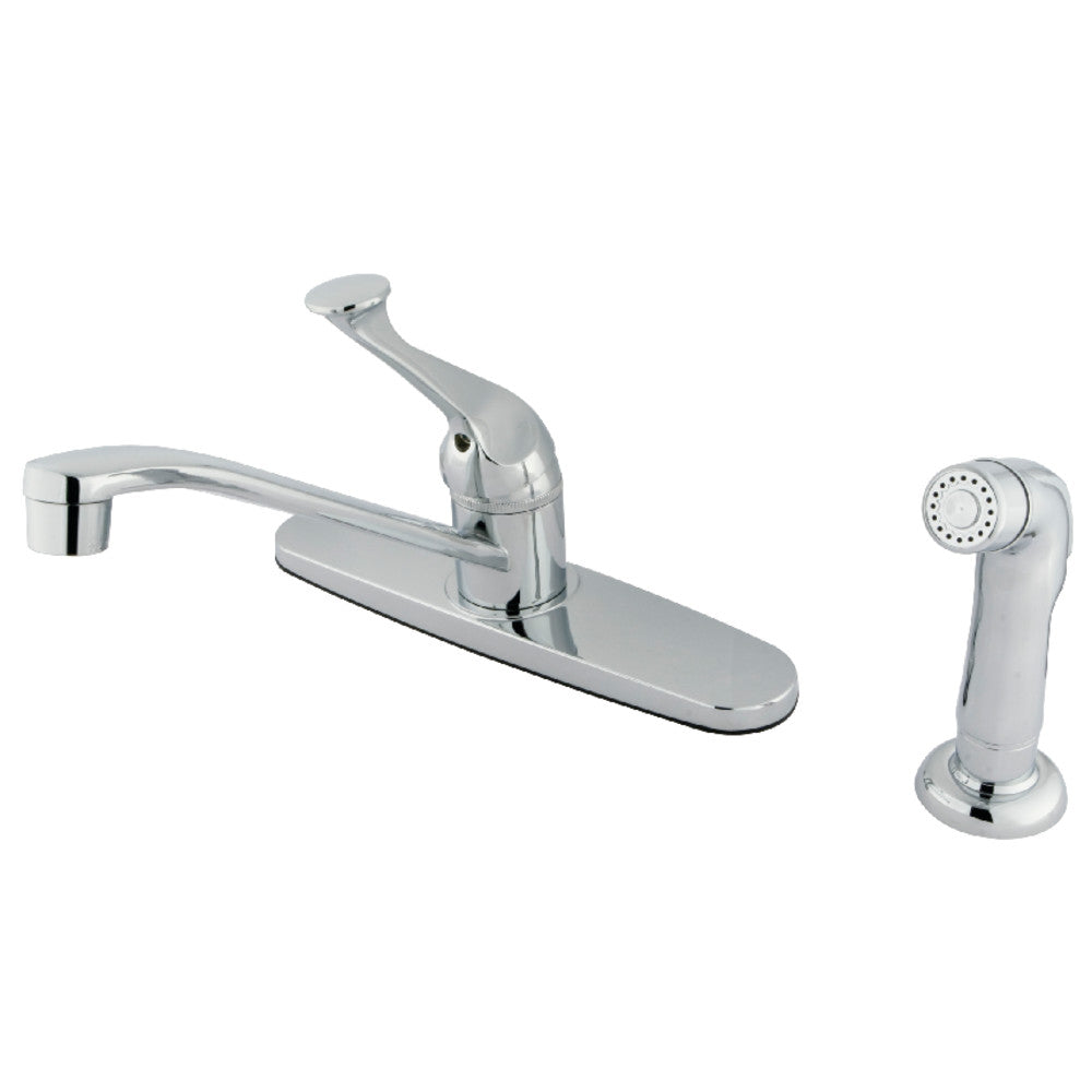 Kingston Brass KB572SNSP 8 Inch Centerset Kitchen Faucet - Stainless Steel Finish, High Arc Spout, Single Handle for Modern Kitchens | Perfect for Washing Dishes, Filling Pots & Daily Kitchen Tasks