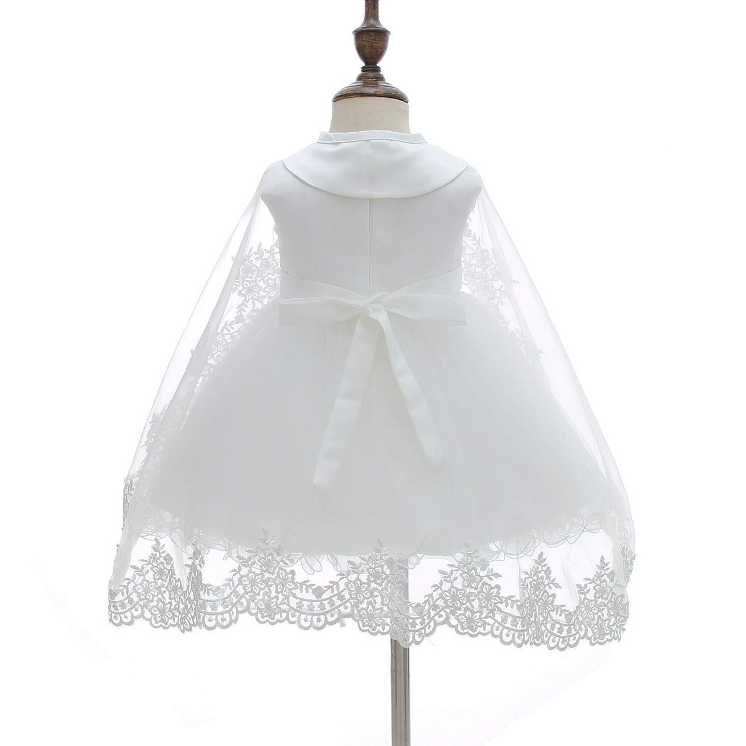 Silver Mermaid Christening Dress for Baby Girls - Satin & Tulle Baptism Gown, Flower Girl Dress, First Birthday Outfit - Perfect for Christenings, Weddings & Special Occasions