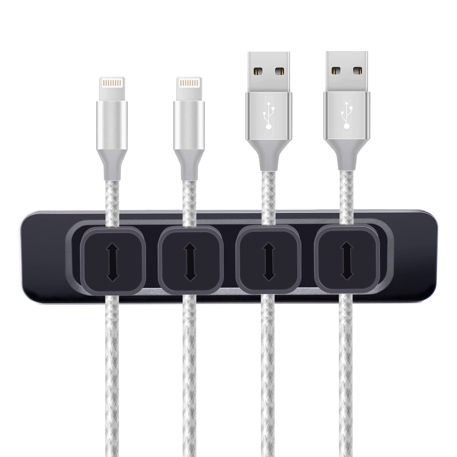 Magnetic Cable Tie Clips - Cord Organizer for Charger, Computer, Mouse, Earphone & Phone - Desk Cable Management Holder - Perfect for Home Office, Gaming Setup & Workspace Organization