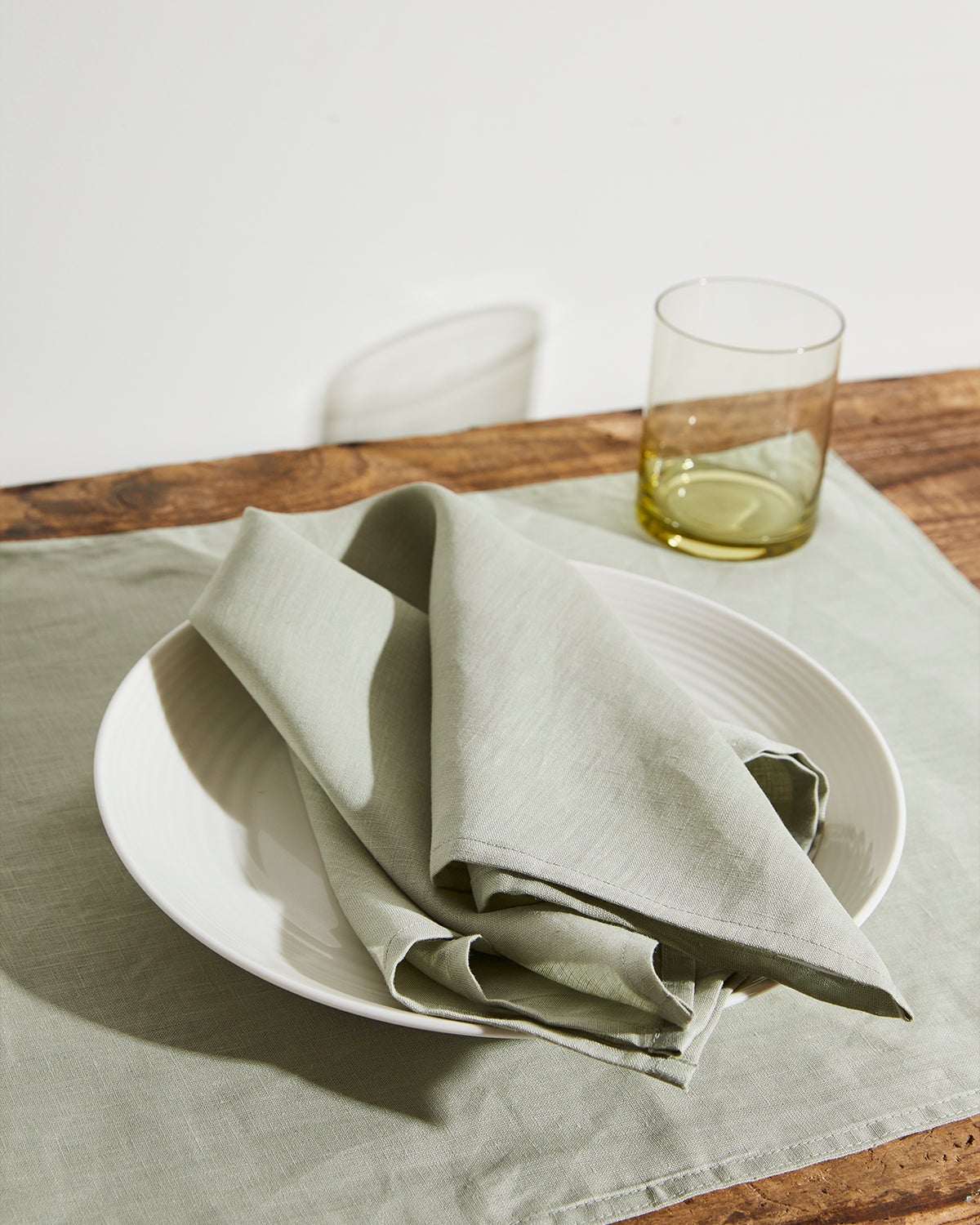 Organic Oatmeal & Sage Table Linen Set with Olive Accents - Perfect for Farmhouse Dining & Rustic Home Decor