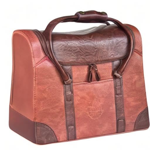 Premium Bourbon Whiskey Travel Bag - Durable Leather Whiskey Carrier for Bourbon Lovers - Perfect for Travel, Camping & Gifting