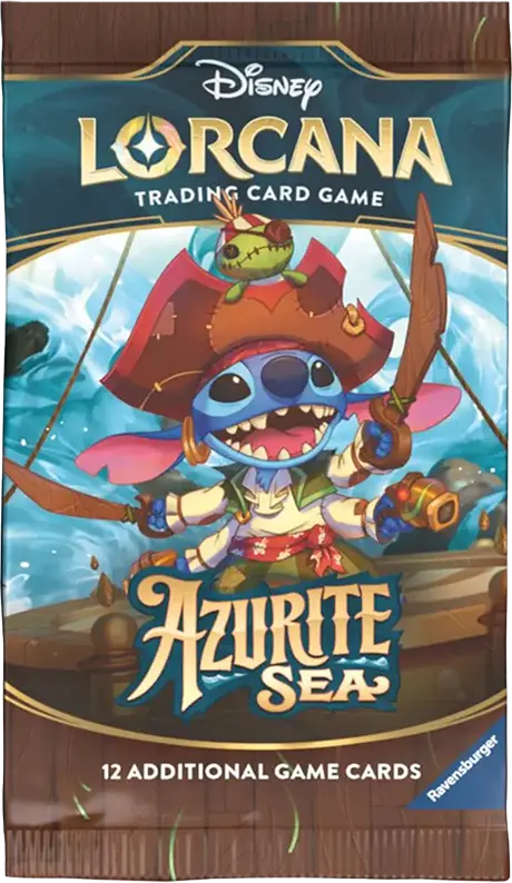 Disney Lorcana Azurite Sea Booster Pack - Single Pack | Collectible Trading Card Game for Disney Fans | Perfect for Game Nights & Card Collectors