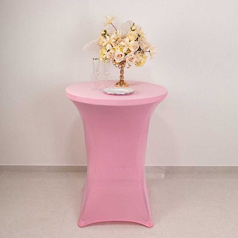 Stretchable Spandex Cocktail Table Cover - Waterproof & Wrinkle-Resistant - Perfect for Parties, Weddings, and Events