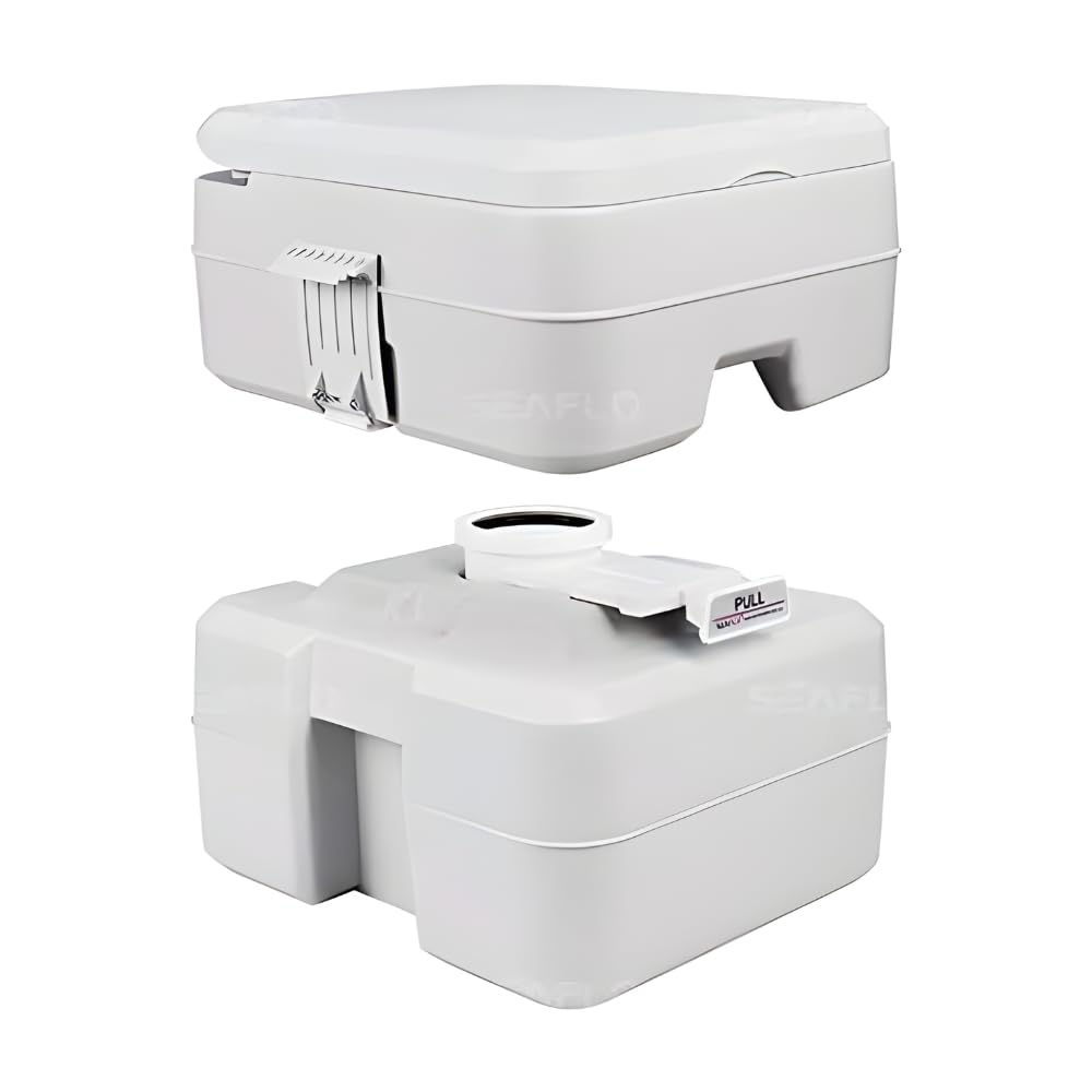 SEAFLO 5.3 Gallon Portable Toilet for Marine, RV, Camping & Boat - Lightweight & Odor-Free Design for Outdoor Adventures, Road Trips & Boating