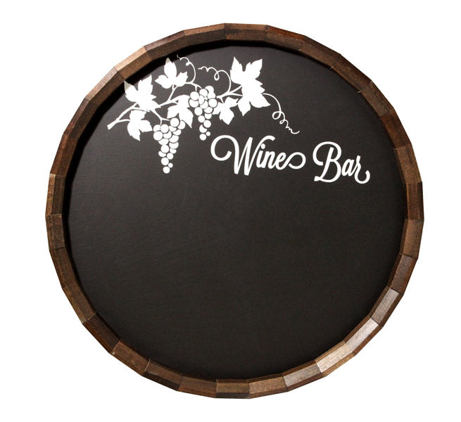 Vintage Wooden Chalkboard Barrel Top Tavern Signs - Customizable Bar Menu Board for Pubs, Restaurants & Home Bars - Perfect for Beer Specials, Daily Menus & Event Signage (Multiple Styles Available)
