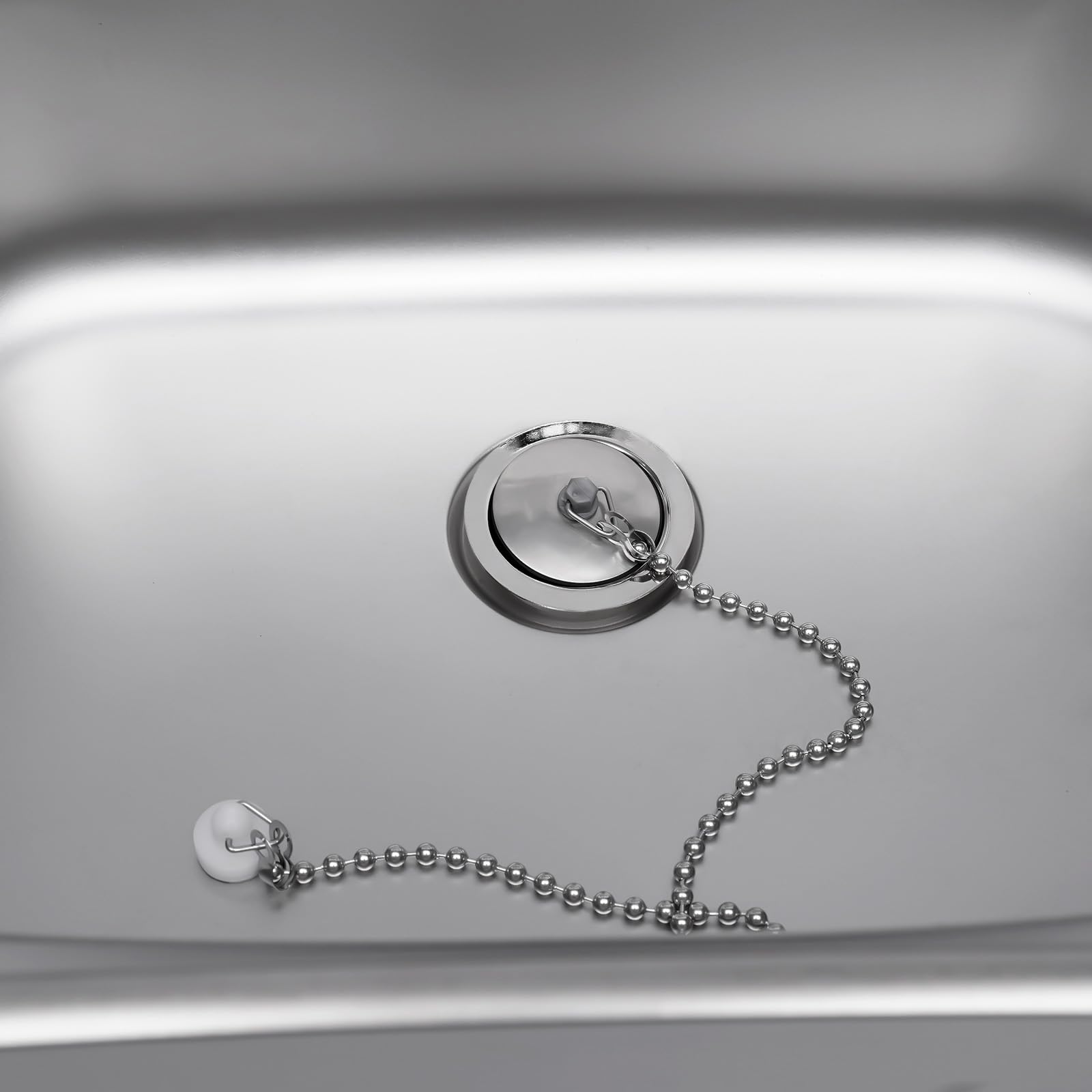 Stainless Steel RV Sink with Rotatable Faucet & Tempered Glass Lid - 5.9