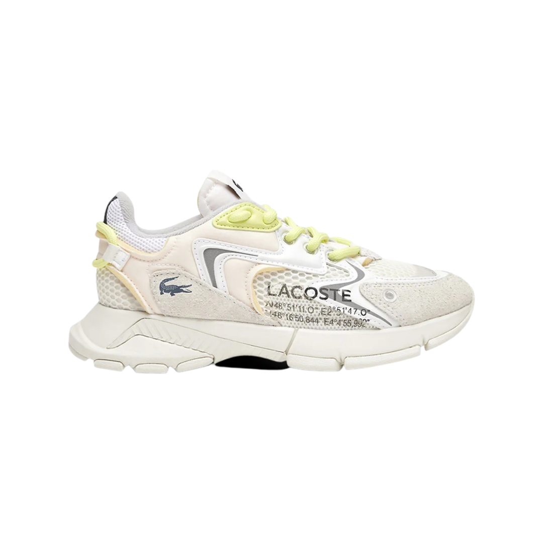 Lacoste Women's L003 NEO 223 Sneakers in Off White, Volt Green & Black - Stylish Casual Shoes for Women | Perfect for Everyday Wear, Work & Outdoor Activities