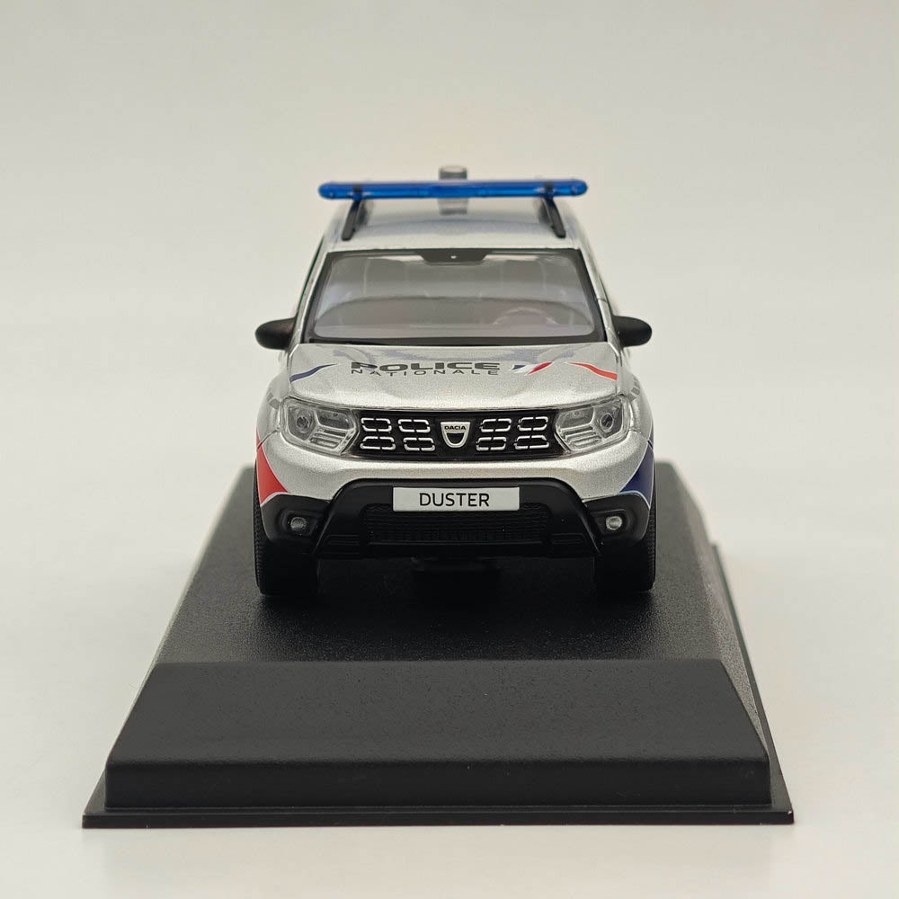 1/43 Scale Norev Dacia Duster Police Nationale 2021 Silver Diecast Model Car - Limited Edition Collectible for Display & Gifting