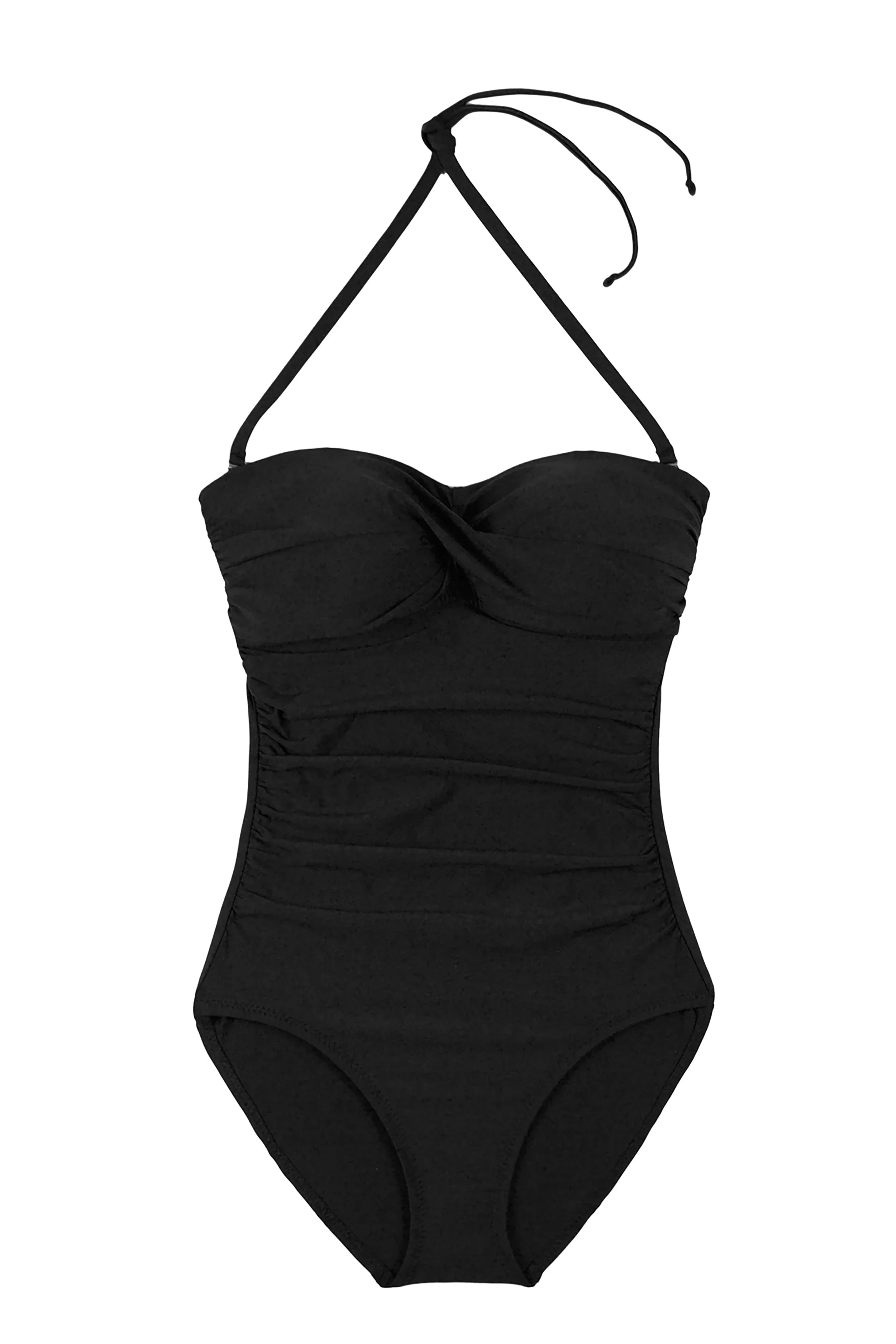 Twist Bandeau One Piece Swimsuit - Black | Sexy Monokini for Women | Perfect for Beach, Pool & Summer Vacations