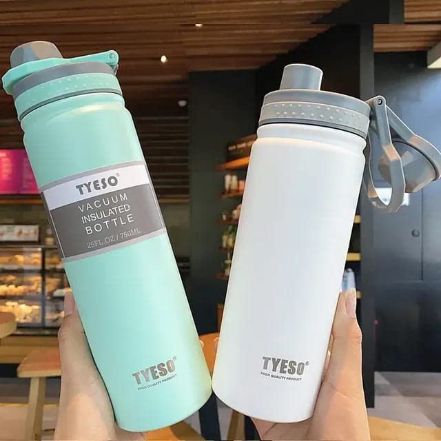 Stainless Steel Vacuum Insulated Water Bottle - Hot & Cold Thermo Flask for Travel, Office, School