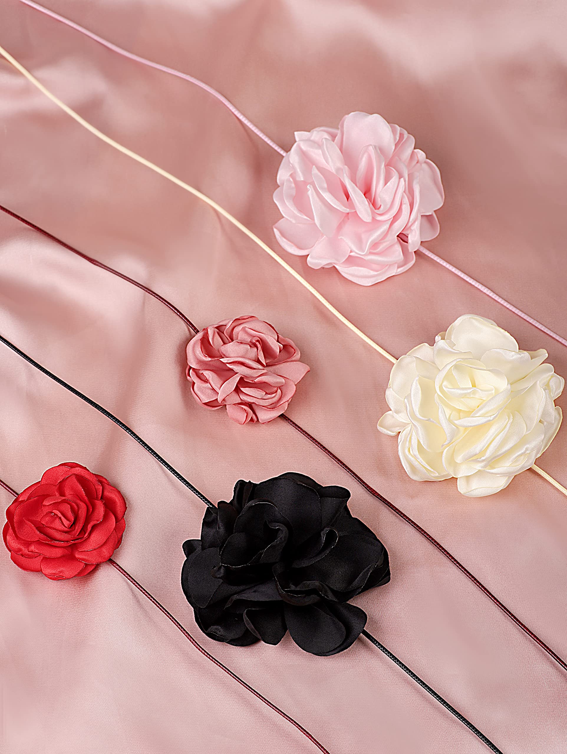 Elegant Rosette Flower Choker Necklace for Women & Girls | Trendy Floral Jewelry Accessories | Perfect for Weddings, Parties & Everyday Fashion