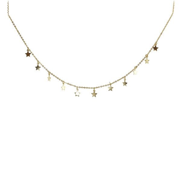 Elegant Hanging Stars Choker Necklace for Women - Trendy Celestial Jewelry for Parties, Date Nights & Special Occasions