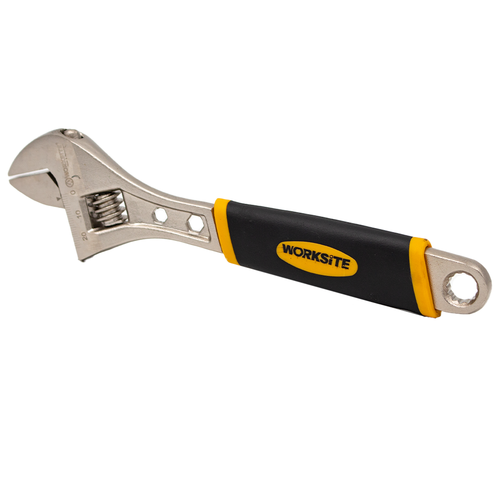 WorkSite 200mm/8-Inch Adjustable Wrench - Heavy Duty Steel Construction with Ergonomic Handle [WT2510] - Perfect for Plumbing, Automotive Repairs, and DIY Home Projects