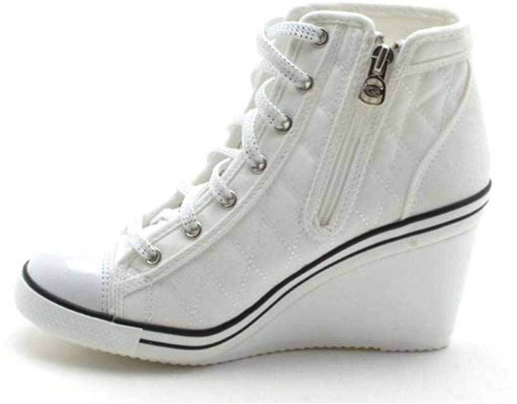 EpicStep Women's High Top Wedge Sneakers - Stylish Comfort for Casual Wear, Work & Everyday Fashion