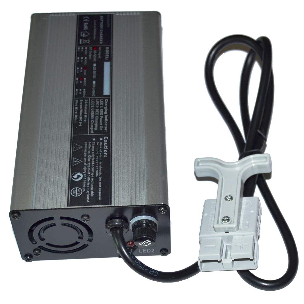 36 Volt Golf Cart Battery Charger - Lightweight & Thin Design with Anderson SB50 Plug - Compatible with EZGO Marathon Golf Carts - Perfect for Home, Club & Course Charging Needs
