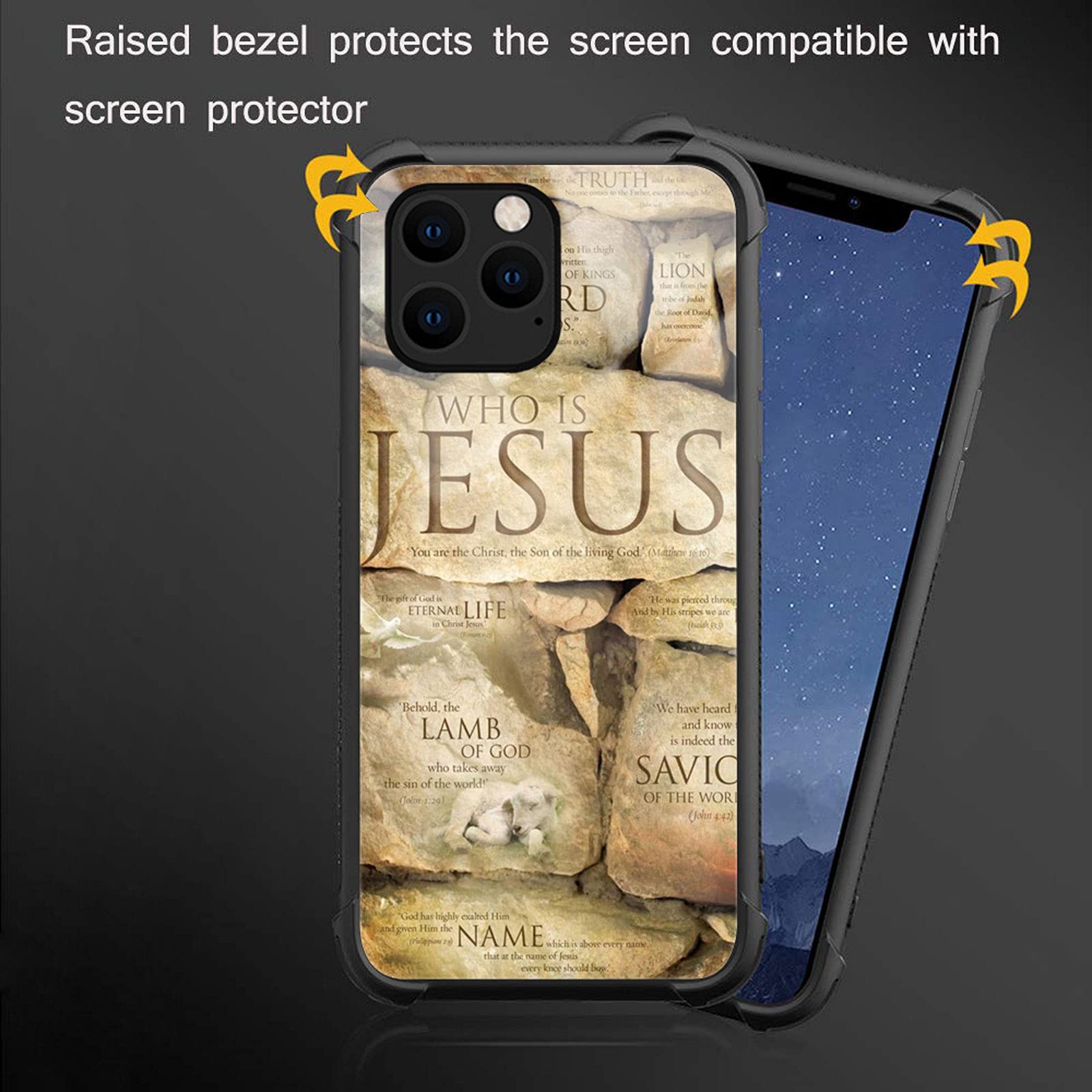 iPhone 13 Mini Case with Christian Jesus Design - Shockproof, Anti-Scratch Hard PC Back Cover | Perfect for Church, Bible Study & Faith-Based Gifts