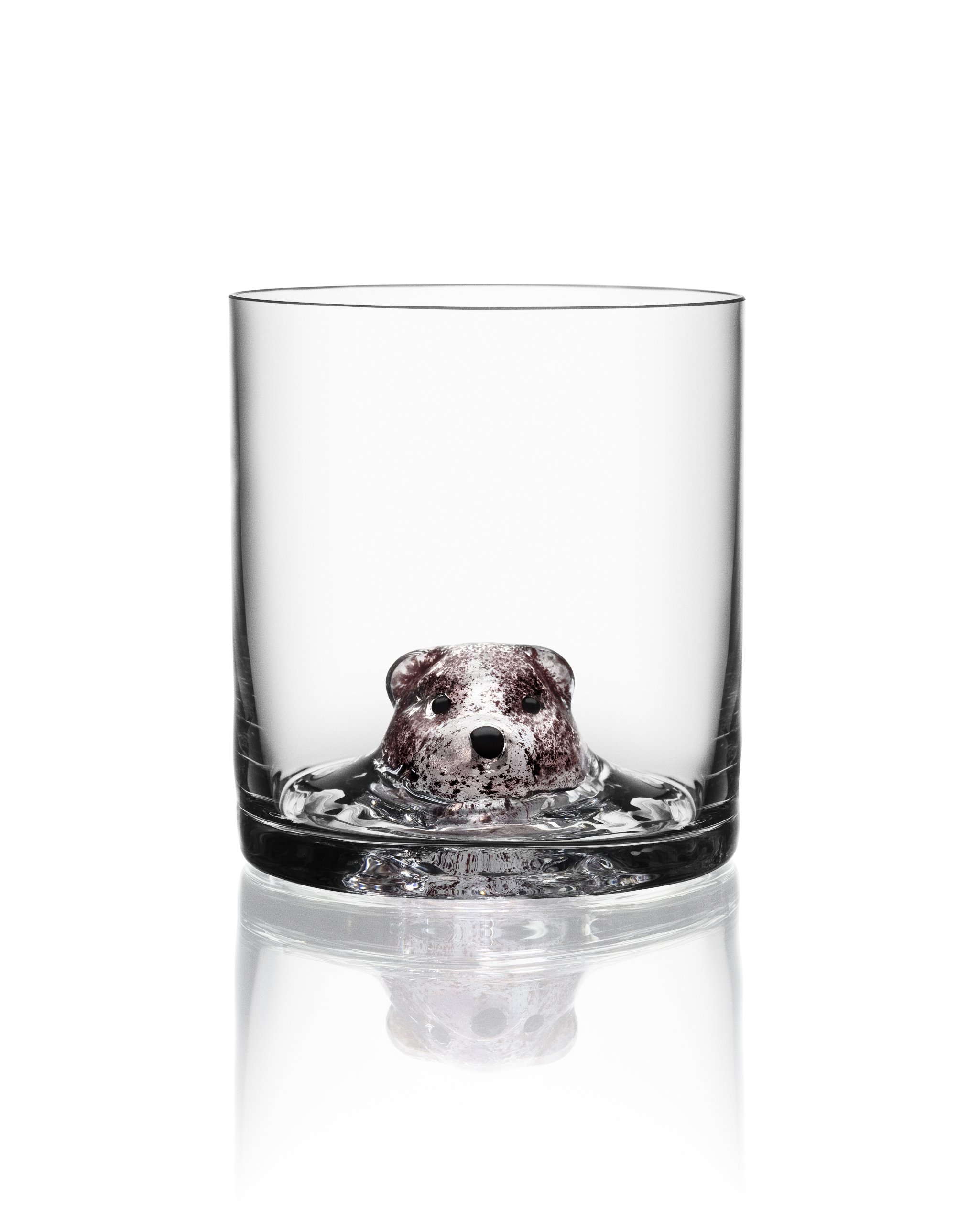Kosta Boda New Friends Bear Tumbler - 12oz Insulated Glass Cup for Coffee, Tea & Cold Drinks - Perfect for Home, Office & Gifts