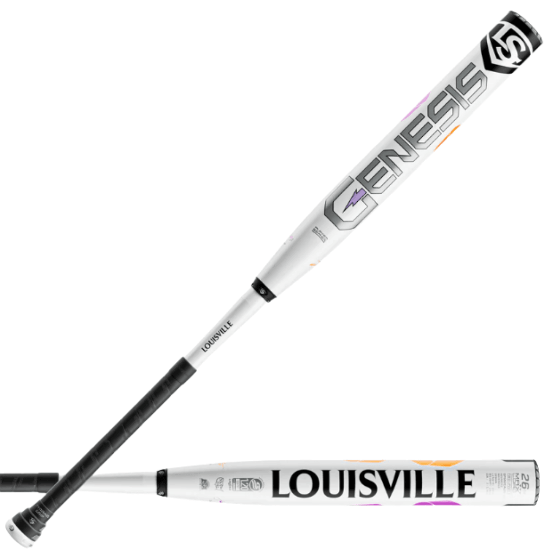 2025 Louisville Slugger Genesis Limited Edition Cancer Awareness 2-Piece Maxload USSSA Slowpitch Softball Bat - Perfect for Charity Games & Competitive Play