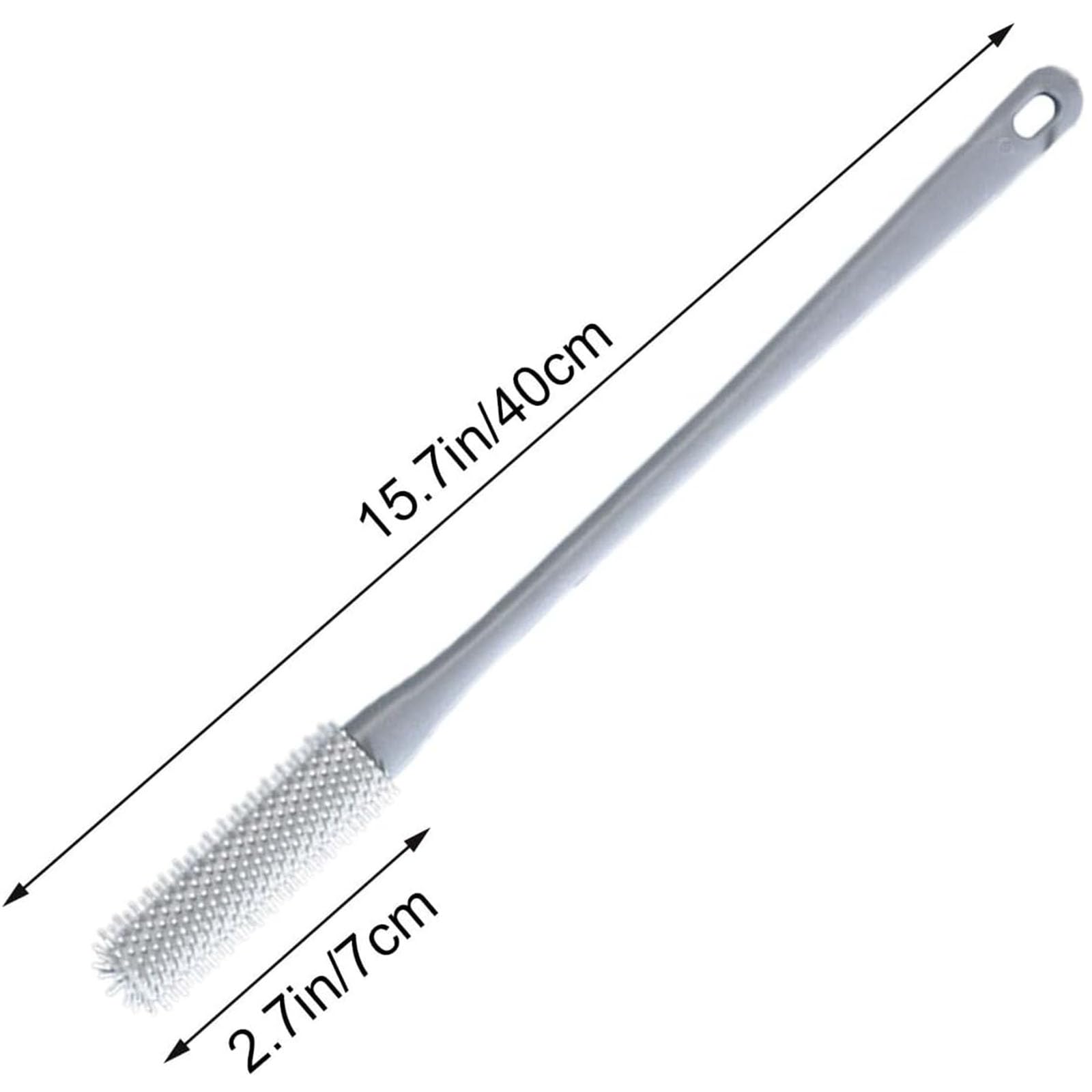 Silicone Foot Scrubber with Long Handle - Toe Gap Cleaning Brush for Dead Skin & Keratin Removal - Shower Foot Washing Brush for Men & Women - Perfect Gift for Elderly - Ideal for Bathroom, Pedicure & Home Spa Care
