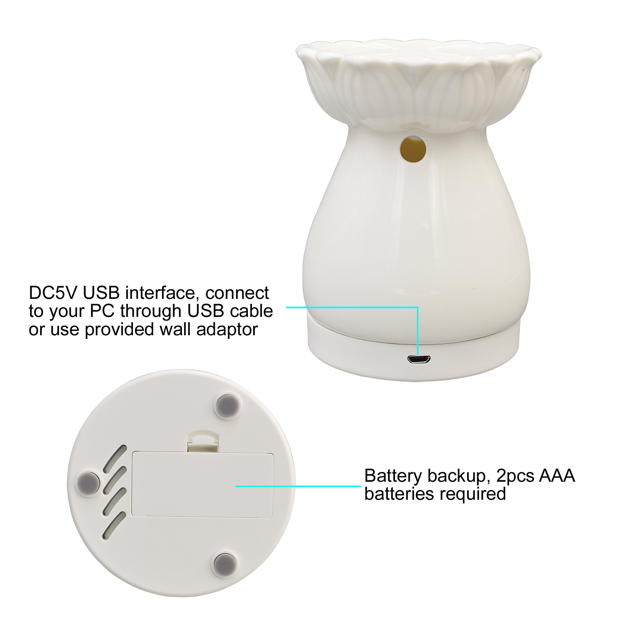 Aromatherapy Essential Oil Diffuser with Color Changing LED Lights - 300ml Ultrasonic Humidifier for Home, Office, Yoga & Meditation - Perfect for Relaxation, Stress Relief and Better Sleep