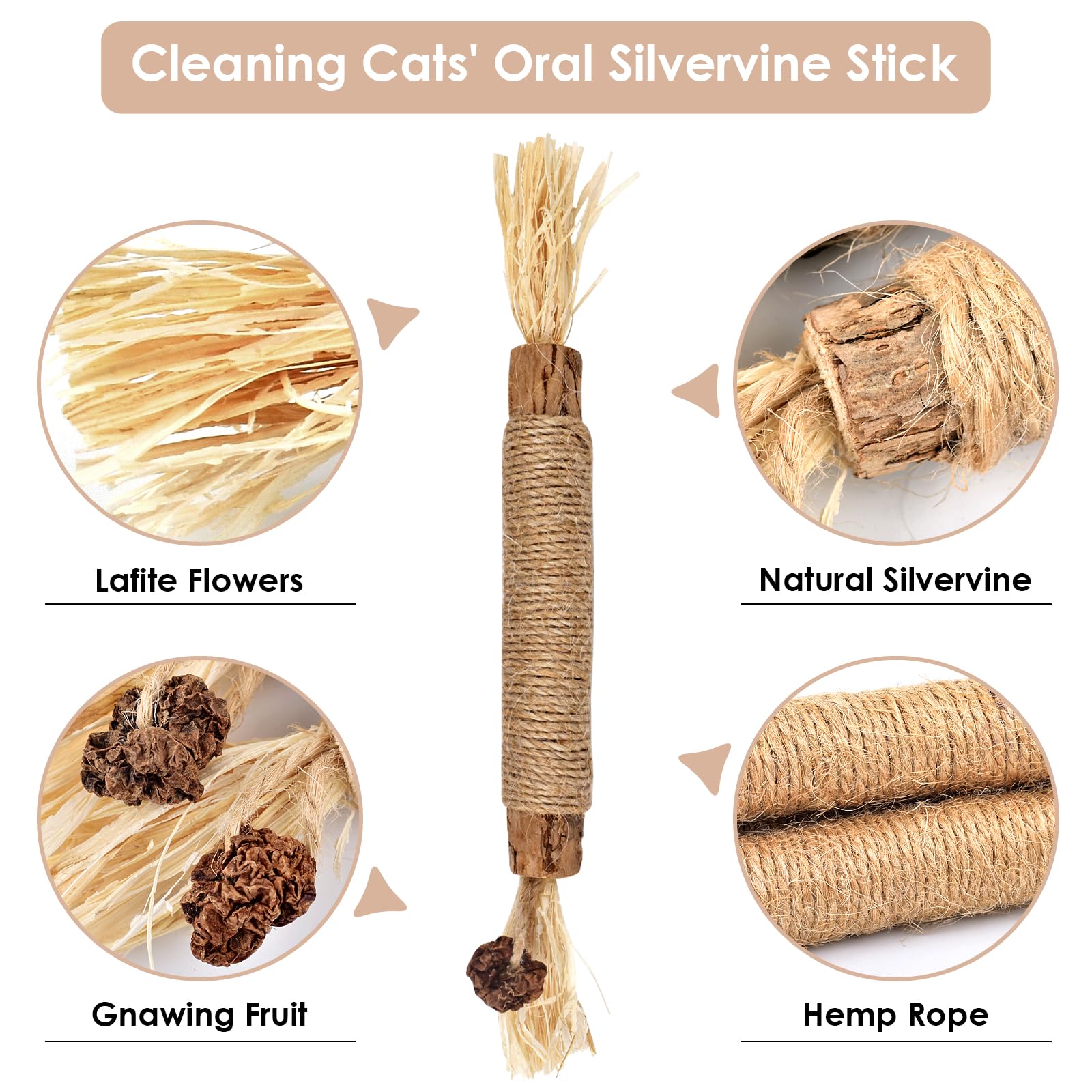 10 PCS Silvervine Cat Chew Sticks with Catnip - Natural Dental Care Toys for Indoor Kittens, Teeth Grinding & Interactive Play - Perfect for Aggressive Chewers & Feather Toy Lovers (Great for Stress Relief & Playtime)