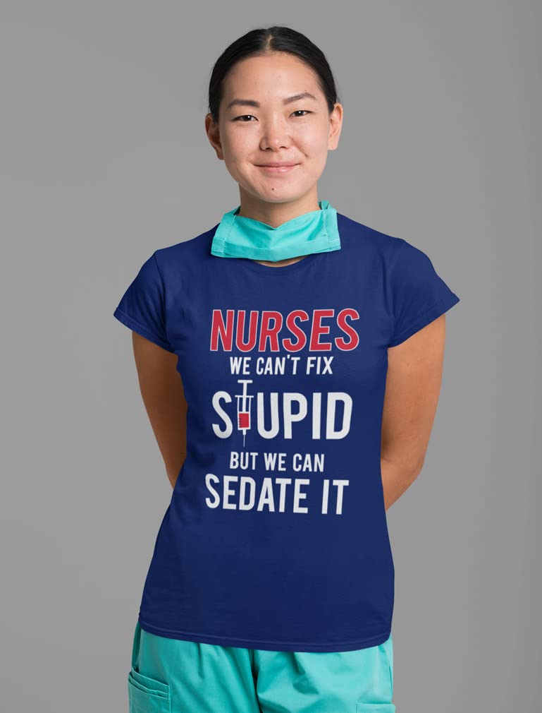 Funny Nurse T-Shirts for Women - Cute Gifts for Nurses, Nursing Students & ICU RNs - Perfect for Work, School & Medical Appreciation Events
