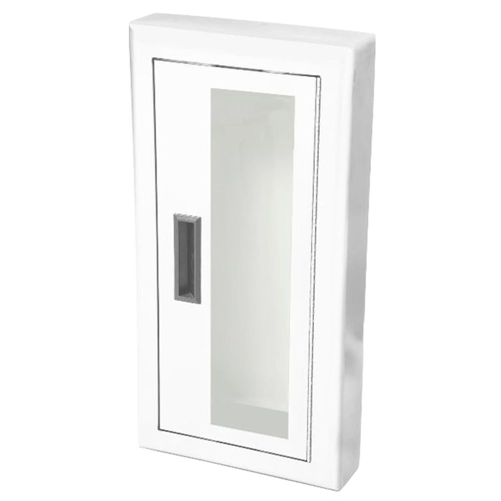 JL Industries 1012F10A Ambassador Fire Extinguisher Cabinet - Full Glass Door with Pull Handle - Wall Mounted for Office, School & Commercial Safety Use