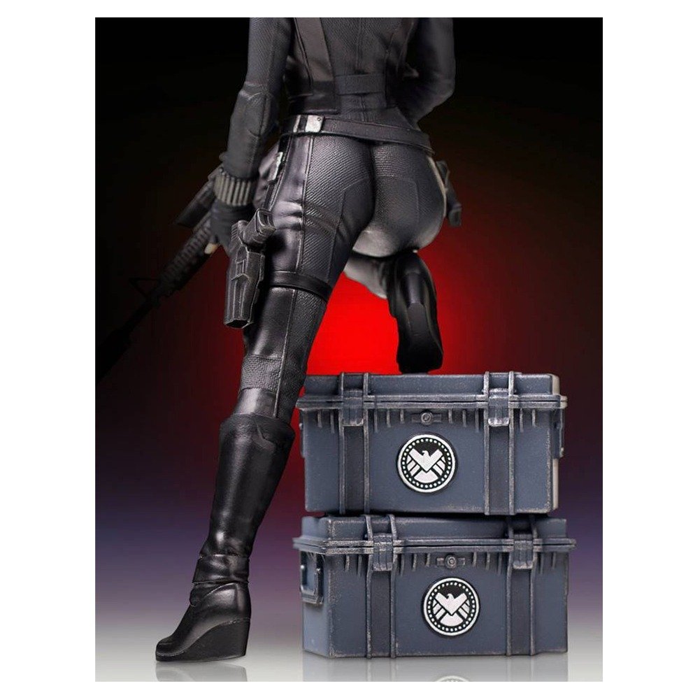 Captain America & Black Widow 9-Inch Collectible Statue - The Winter Soldier Movie Edition | Marvel Avengers Action Figure for Display & Gift Giving